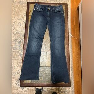 White House Black Market Women's Deep Indigo Flare Jeans size 6 R